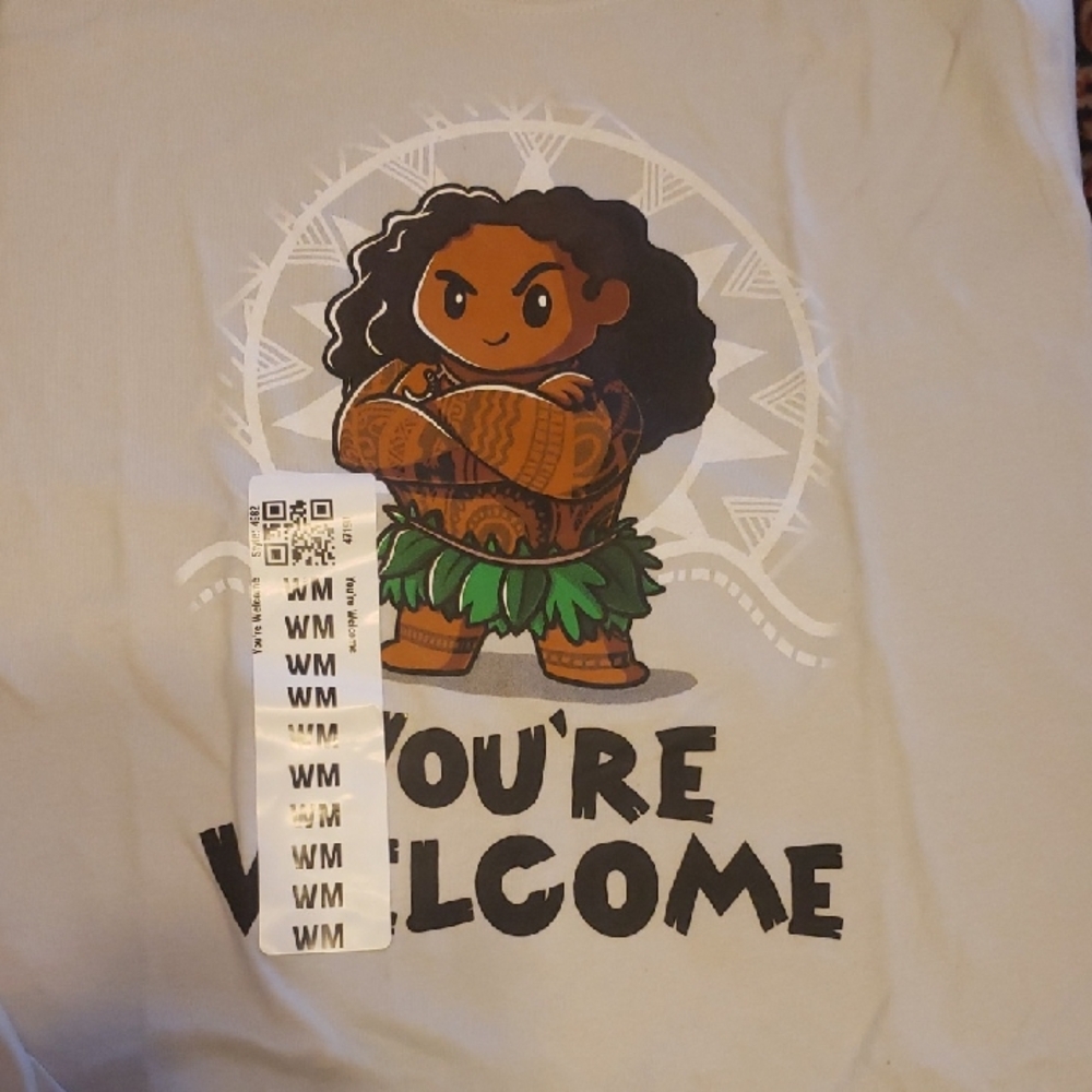 Women's Short Sleeve Tee - Moana Graphic - White